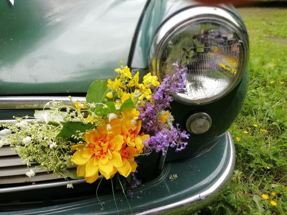 car flowers